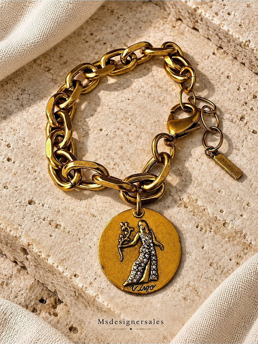 Virgo zodiac charm bracelet Gold-Tone Charm Bracelet 199